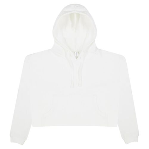 Women's Girlie Cropped Hooded Fleece with Pocket Thumbnail