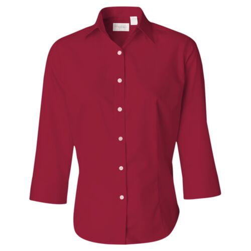 Women's Three-Quarter Sleeve Baby Twill Shirt Thumbnail