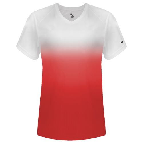 Women's V-Neck Ombre T-Shirt Thumbnail