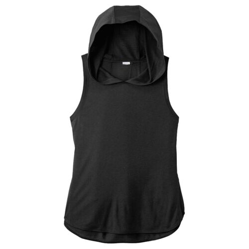 Ladies PosiCharge ® Tri Blend Wicking Draft Hoodie Tank Thumbnail